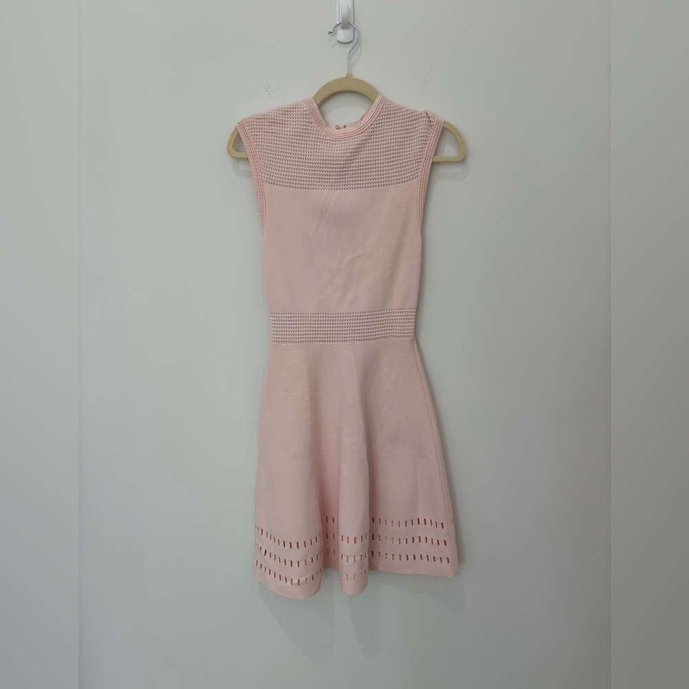 Ted Baker Soft Pink “Aubray Knit Skater Dress” Mini Fit n’ Flare Dress, size 0